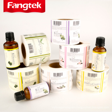 Custom Organic Olive Beard Oil Sticker Printing Coconut Essential Oil Bottle Labels